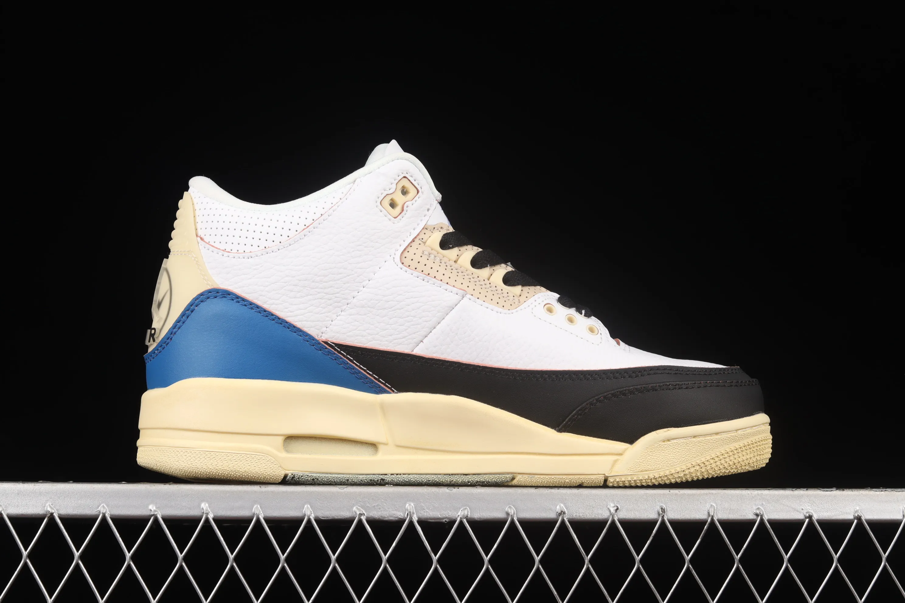 All categories Air Jordan Jordan series basketball shoes Air Jordan 3 Fragment Design x Air Jordan 3 AJ3 Joe 3 Hiroshi Fujiwara white black blue Lightning joint DA3595-100